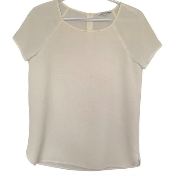 Alfred sung lightweight white short sleeve top XS - Picture 1 of 5